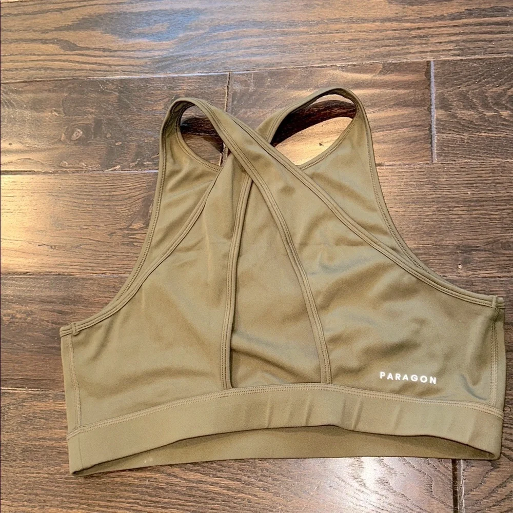 PARAGON Athletic Bra size 2X olive green